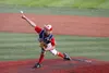 Wasilla's Jacob Gilbert fires a pitch during the Alliance Baseball League state championship game. Tim Rockey/Frontiersman