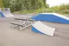 ROBERT DeBERRY/Frontiersman The recently opened Palmer
skateboard park is whole again after authorities found a ramp that
had been stolen from the area. The ramp, front, was bolted to the
asp