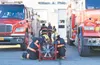 Houston Fire Department crews complete a maintenance check on all of the department’s equipment during the first training of each month. Tuesday, firefighters also celebrated the department’s