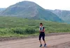 Shawn McTaggart, 38, of Palmer, peaks a hill during the Hatcher Pass Marathon on Saturday, giving her the first views of the pass in the entire course. McTaggart won the women’s division of t