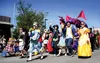 Sun Valley Sewing students model some of the costumes created for Valley theater performances in the 2015 Colony Days Parade Saturday. HEATHER A. RESZ/Frontiersman