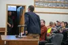 Stephen Jellie departs after his last public appearance as Palmer City Manager Wednesday, Oct. 9, 2024. J. David McChesney/Frontiersman