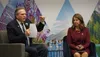 Gov. Mike Dunleavy speaks about his vision for Alaska's energy future at the Connecting the Arctic conference held in Anchorage on Monday. Next to him is Alberta Premier Danielle Smith, invit