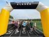 Members of the Mat-Su Running Club prepare for a workout at the Colony High Track in August, 2021.  Amy Bushatz/For the Frontiersman