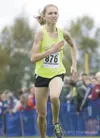 Wasilla freshman Peggy Mathis sprints the final stretch of the
Palmer Invitational last week. On Wednesday, Mathis won the girls
race of the Mat-Su Borough Championships at Houston High Schoo