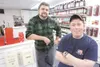 ROBERT DeBERRY/Frontiersman Kyle Cahill, left, owns Mat-Su
Tactical and Sterling Cook owns Arctic Ammo and Reloading Supplies.
Together they hope to fill a need for the Valley'€™s gun
enthusi
