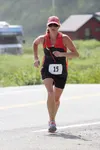 Talkeetna's Lisa Drumm won the women's class of the Hatcher Pass Marathon July 9, 2016, in Willow. CAITLIN SKVORC/Frontiersman