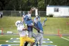 Palmer’s James Nisbett, center, and Vincent Aumavae knock down a pass intended for Kodiak’s Ruben Amodo during Saturday’s game at Palmer High School. ROBERT DeBERRY/Frontiersman.com