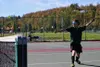Colony High's Logan Crawford works on his game during a recent practice at the Wonderland Park tennis courts in Wasilla. Crawford is one of four Valley athletes who qualified for the 216 stat