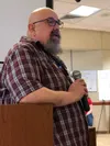 Mat-Su Regional Medical Center nurse Tony Johnson shared his own experiences during the hospital’s Go Red event in February. Dennis Anderson/Frontiersman