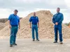 Chad Schumacher, general manager of Aurora Energy Solutions; Joe Usibelli Jr., managing member of Usibelli Investments, and Rob Brown, president of Aurora Energy Solutions at the compressed l