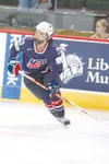 Photo courtesy of Bruce Kluckhohn/USA Hockey Former Palmer High
School standout Kerry Weiland skates up the ice for the Team USA
women’s hockey team during a game against the WCHA All-Stars l