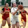 Colony's Tonya Karpow drives to the basket during a win over West Valley. Bruce Eggleston/matsusports.net