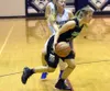 Colony's Alex Carlton takes on Soldotna's Brittani Blossom after a steal Wednesday at Soldotna High School. Jeff Helminiak/Peninsula Clarion