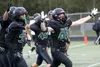 Colony's Matt Ross celebrates a defensive touchdown over South Anchorage. Bruce Eggleston/matsusports.net