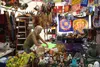 Mermaid Imports and Design owner Tina Baugher sets up her booth for the 2019 Alaska State Fair, marking 30 years at the Palmer fairgrounds. Jacob Mann/Frontiersman