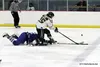 Colony's Dayne Cole gets tied up with Palmer's Matthew Bembenek during a 6-1 win over the Moose Saturday at the Menard Arena in Wasilla. The teams meet again Tuesday at 7 p.m. at the MTA Even