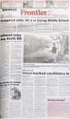 Front page of the May 3, 1995, Mat-Su Valley Frontiersman.
