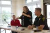 Belinda Bohannon, center, speaks during a crime forum at the Palmer Senior Center Saturday afternoon.