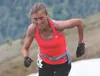Christy Marvin, seen here with her eyes on the finish line during the Government Peak Hill Climb in June, added another record to her summer of mountain running victories. The Palmer woman br