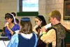 Members of Flat Baroque perform Renaissance music Sunday for
more than 100 people at the Palmer Public Library. Photo by JOEL
DAVIDSON/Frontiersmana