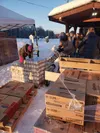 Staff and volunteers at the Upper Susitna Food Pantry in Talkeetna put together Thanksgiving food baskets for area families. The annual "Thanksgiving Blessing", funded by a grant from the Jes