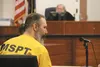 John R. Martin during his Friday sentencing in Palmer District Court. Martin was sentenced to serve 10 years in prison for beating his friend Russell Metcalf to death in October 2013. ANDREW 