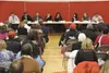 Sen. Mike Dunleavy, Rep. Eric Feige, Rep. Wes Keller, Sen. Charlie Huggins, Rep. Lynn Gattis, Rep. Shelley Hughes, Rep. Mark Neuman and Rep. Bill Stoltze gathered Saturday at Wasilla Middle S