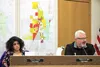 Richard Best, right, speaks during a Palmer City Council meeting. Tim Rockey/Frontiersman