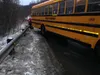 Residents in the Settler's Bay subdivision say Bus 78 is stuck on the big hill Settlers Bay Dr. Parents have been walking up the hill to pull their kids off the bus. No injuries reported. Pho
