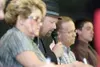ROBERT DeBERRY/Frontiersman Wasilla city council Seat F
candidate Steve Menard takes his turn answering questions during
Thursday’s candidate forum at the Alaska Club in Wasilla.