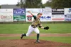 Mat-Su Miners starter Justin Vernia releases a pitch during a 2-1 loss to the Peninsula Oilers Saturday, July 30, 2016, at Hermon Brothers Field in Palmer. Despite the loss, Vernia lowered hi