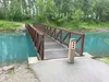 The pedestrian bridge over at Eklutna Tailrace is located near the southeast corner of the lower parking lot. Photos by Andy Couch/For the Frontiersman