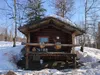 Byer Lake Cabin 1 at Byer Lake in Denali State Park is a short ski or snowshoe trip from the winter parking area.  Amy Bushatz/For the Frontiersman