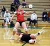 Wasilla's Heidi Brewer works to keep the play alive during a 3-0 win over Colony Oct. 6. Courtesy of Bruce Eggleston/matsusports.net