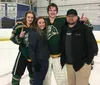 Mitchell, Gwen, Joey and Chris Diltz after the Colony Knights earned the 2017 conference hockey title. Courtesy photo