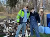 Todd Beck, left, City of Houston staffer, delivers a load of firewood to Houston resident Larry McMahill as part of the city’s Keeping Houston Safe and Warm program. Photo courtesy of City of