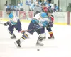 ROBERT DeBERRY/Frontiersman Alaska forward Larry Kincaid pushes
the puck up the ice during a game against the Fairbanks Ice Dogs
last season. Now in his second year on the Junior A squad, the