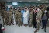 Medical personnel from the 673d Medical Support Squadron pose for a photo during National Medical Laboratory Professionals Week (NMLPW) at Joint Base Elmendorf-Richardson, Alaska, 19 April, 2