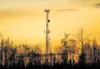 ROBERT DeBERRY/Frontiersman A cell phone tower visible from the
Parks Highway near Pittman Road is silhouetted against the changing
evening sky Friday. The Mat-Su Borough Assembly has passed 