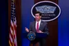 Defense Secretary Dr. Mark T. Esper holds a news conference at the Pentagon, June 3, 2020. (DoD photo by U.S. Air Force Staff Sgt. Jack Sanders) Staff Sgt. Jack Sanders