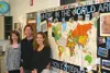 From left, Teeland Middle School geography teacher Kristi Shea
stands with her brother, Troy Schulz, and sister-in-law, Stephanie
Schulz. The Schulzes recently finished a 10-month, 26-country