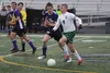 Colony senior Cade Johnstone works the ball through the midfield during a 2-0 win over Lathrop Friday, April 20, 2018, at Colony High School. JEREMIAH BARTZ/ Frontiersman