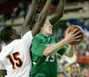 ROBERT DeBERRY/Frontiersman Colony's Scott Herman takes a foul
as he shoots for two points during Tuesday's game against the West
High Eagles at the 4A state basketball championships in
Ancho
