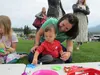 A Teddy Bear Picnic participant enjoys the Play-Doh station. MELINDA MUNSON/The Eagle