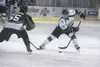 JEREMIAH BARTZ/Frontiersman Alaska forward Connor Wright moves
the puck away from the Fresno defense during a 3-0 win over the
Monsters on Friday. The Avs swept the three-game set against Fre
