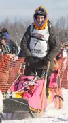 Valley musher Wade Marrs leaves the starting chute at the start of the 40th running of the Iditarod Trail Sled Dog Race in Willow March 4, 2012. Marrs was the third musher to scratch from Idi