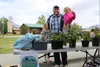 Greatland Family Nursery owner Cody Beus with his two daughters at Friday Fling. Jacob Mann/Frontiersman