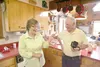 ROBERT DeBERRY/Frontiersman Gov. Sarah Palin’s parents, Chuck
and Sally Heath, joke with each other in their Wasilla home Friday
afternoon after learning their daughter will be Sen. John McCa