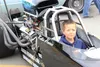 With permission from driver, Katie Harris, Bailey Allison, 10, enjoys a moment behind the wheel of her dragster during the 49th State Street Rodders Hot Summer Nights Car Show in downtown Pal